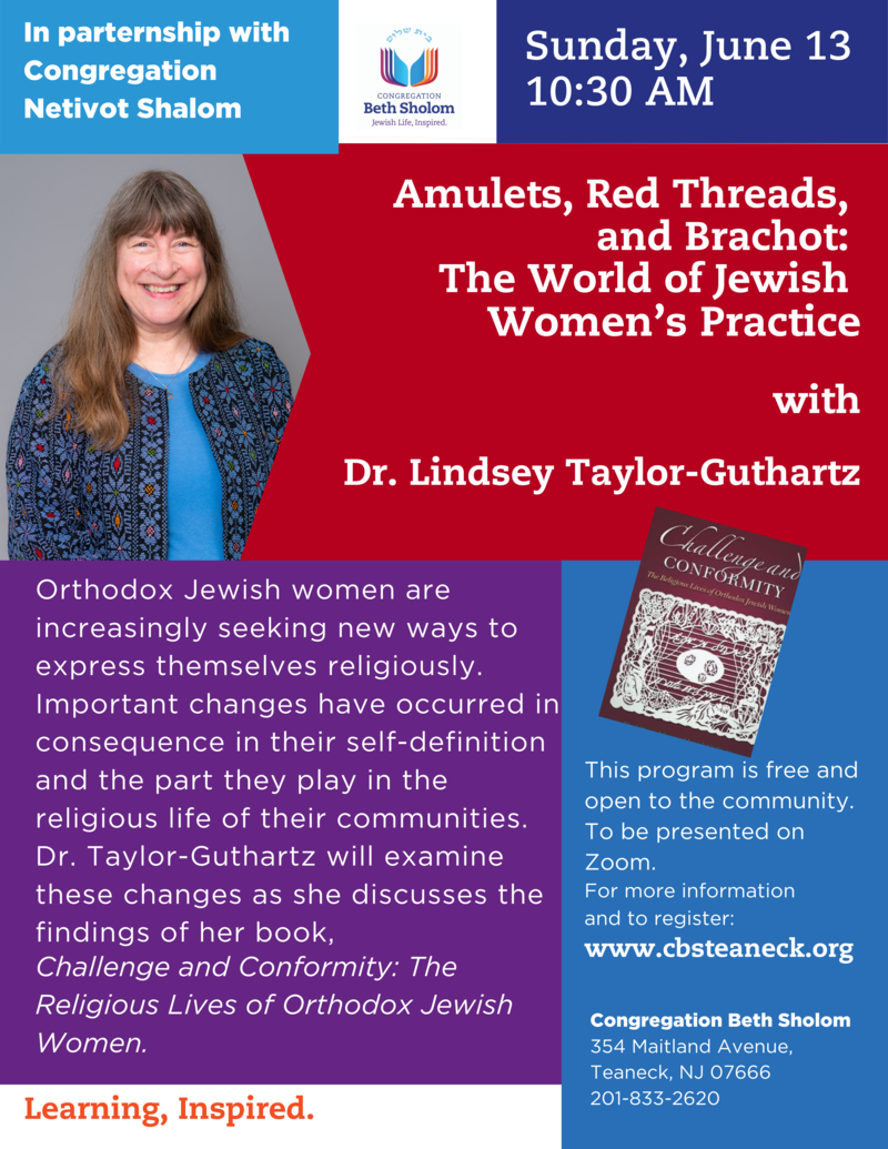 Banner Image for Amulets, Red Threads,  and Brachot:  The World of Jewish  Women’s Practice