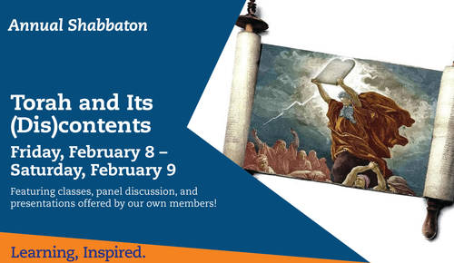 Banner Image for Annual Shabbaton: Torah and Its (Dis)contents