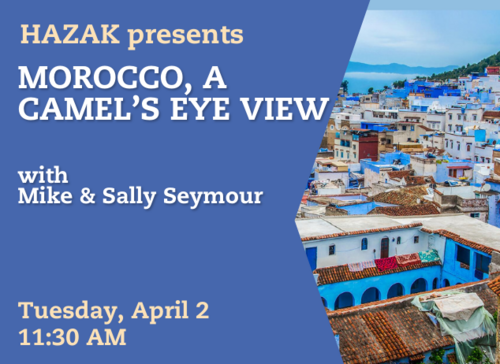Banner Image for Hazak - Shmoozeday - Morocco: A Camel's-Eye View
