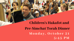 Banner Image for Childrens' Hakafot and Family Simchat Torah Dinner
